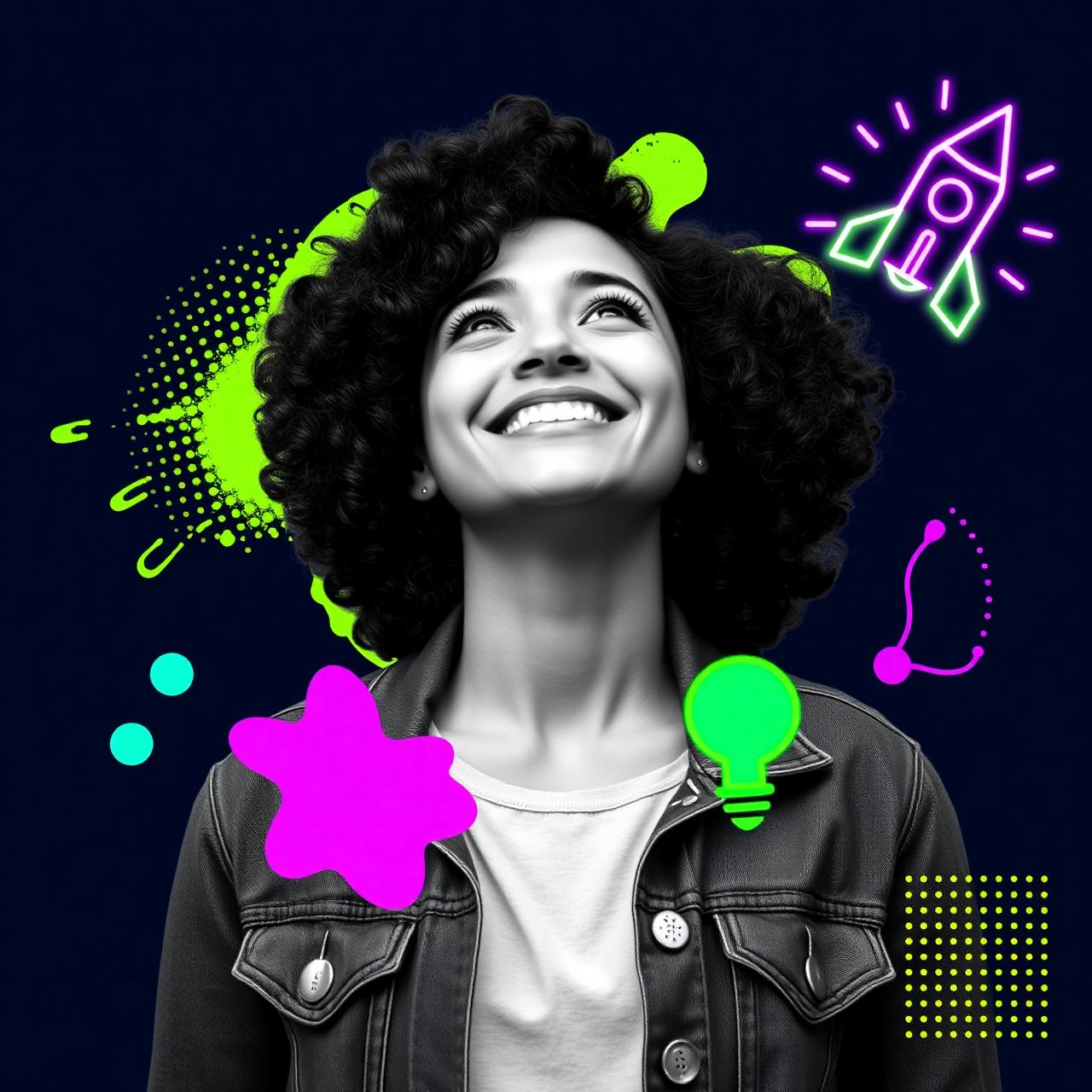 Jovem empreendedora inspirada